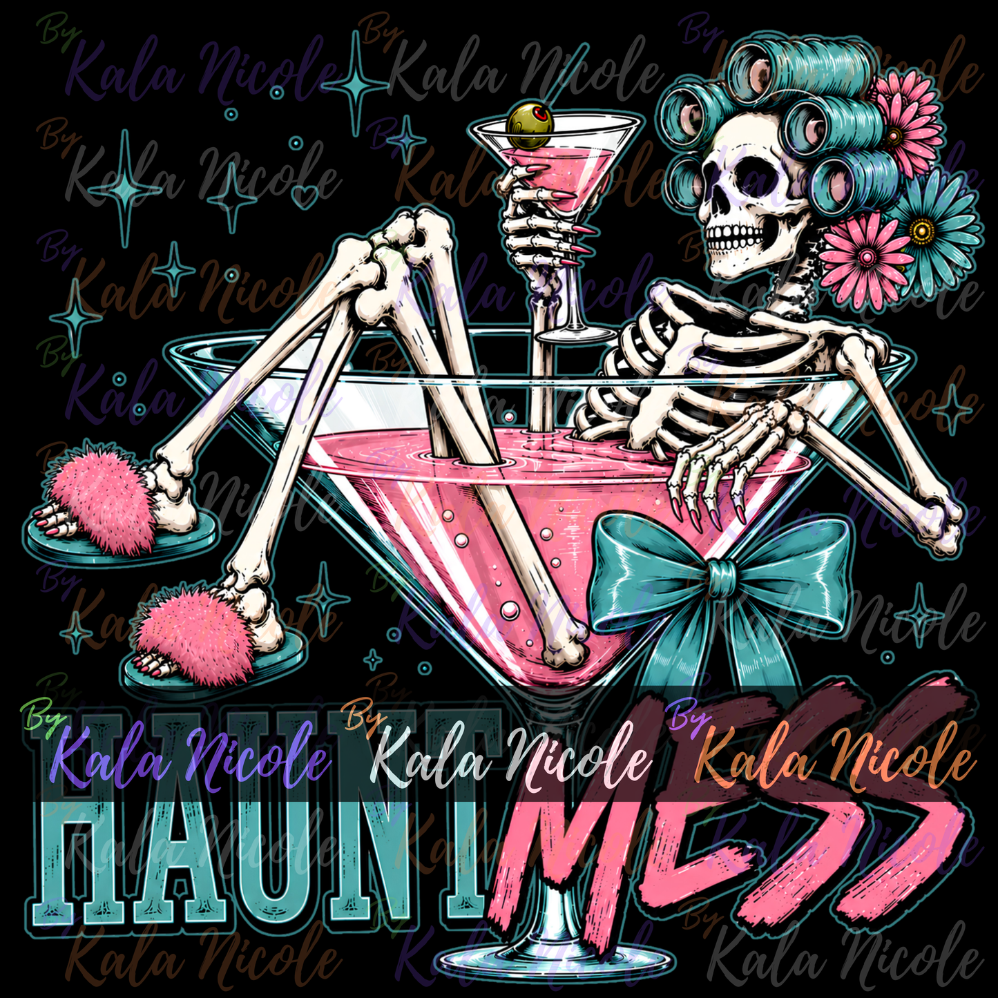 Haunt Mess PNG Bundle | Trendy Halloween PNG | Fall PNG | Cute Skeleton Clipart (Digital Download)