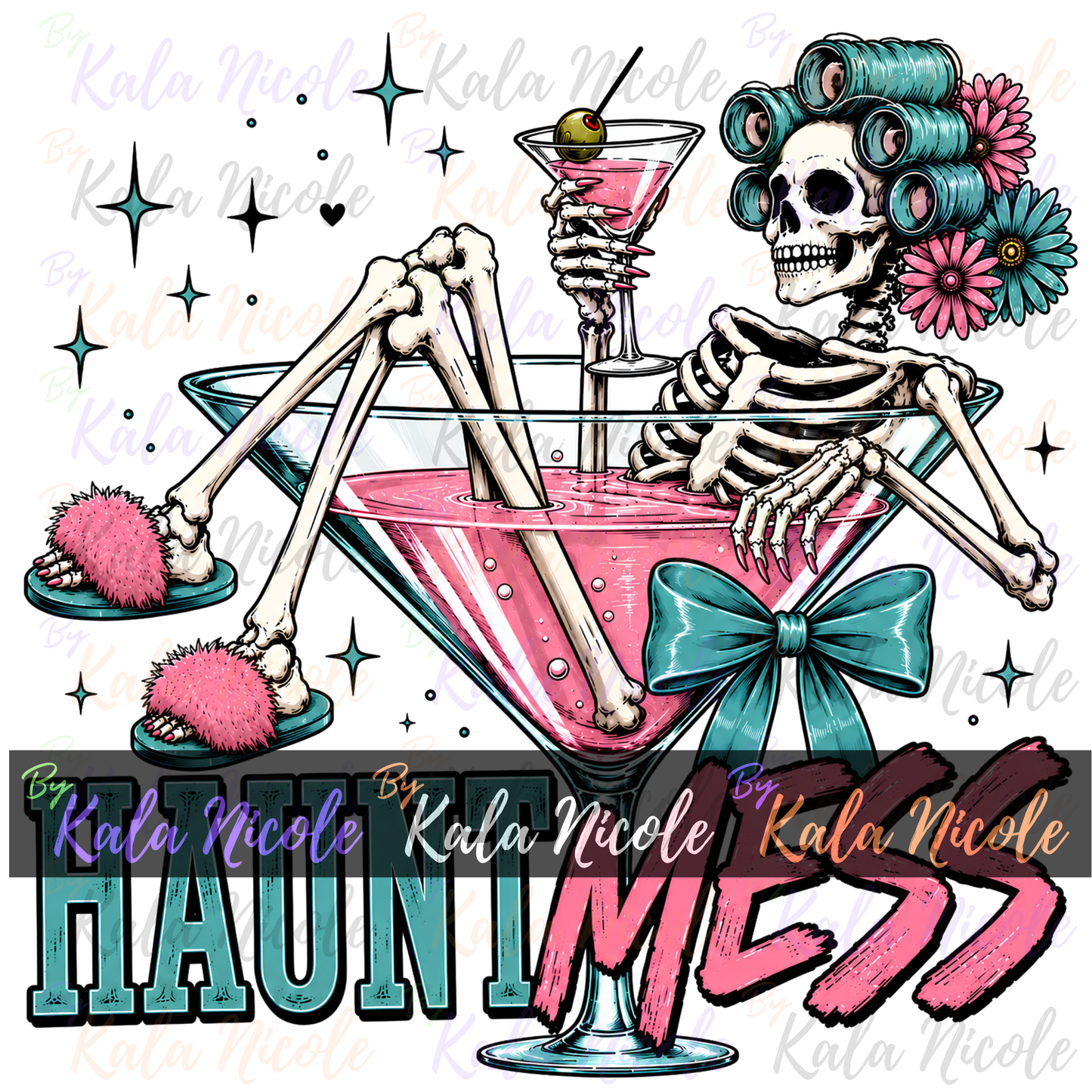 Haunt Mess PNG Bundle | Trendy Halloween PNG | Fall PNG | Cute Skeleton Clipart (Digital Download)