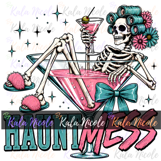 Haunt Mess PNG Bundle | Trendy Halloween PNG | Fall PNG | Cute Skeleton Clipart (Digital Download)