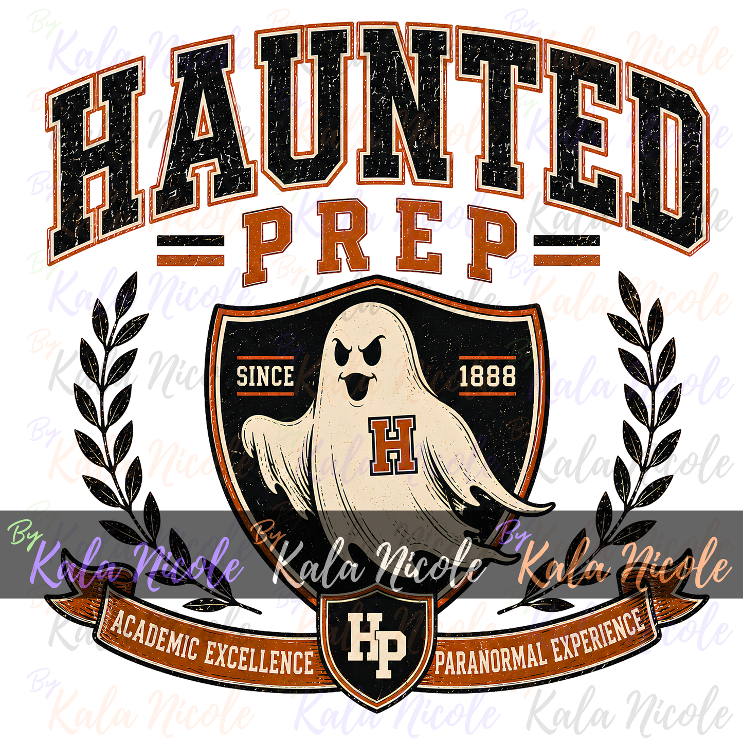Haunted Prep PNG | Vintage College PNG