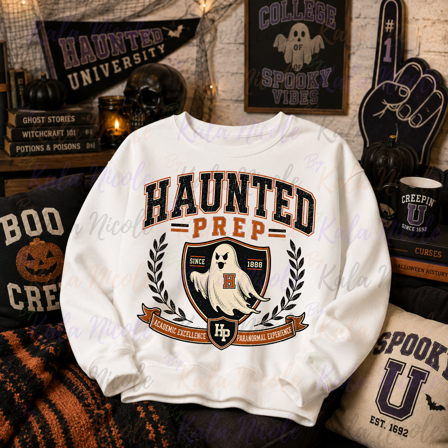 Haunted Prep PNG | Vintage College PNG