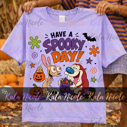 90s Cartoon Have A Spooky Day PNG