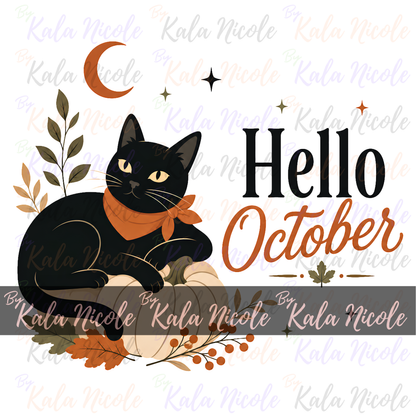 Black Cat PNG | Hello October PNG