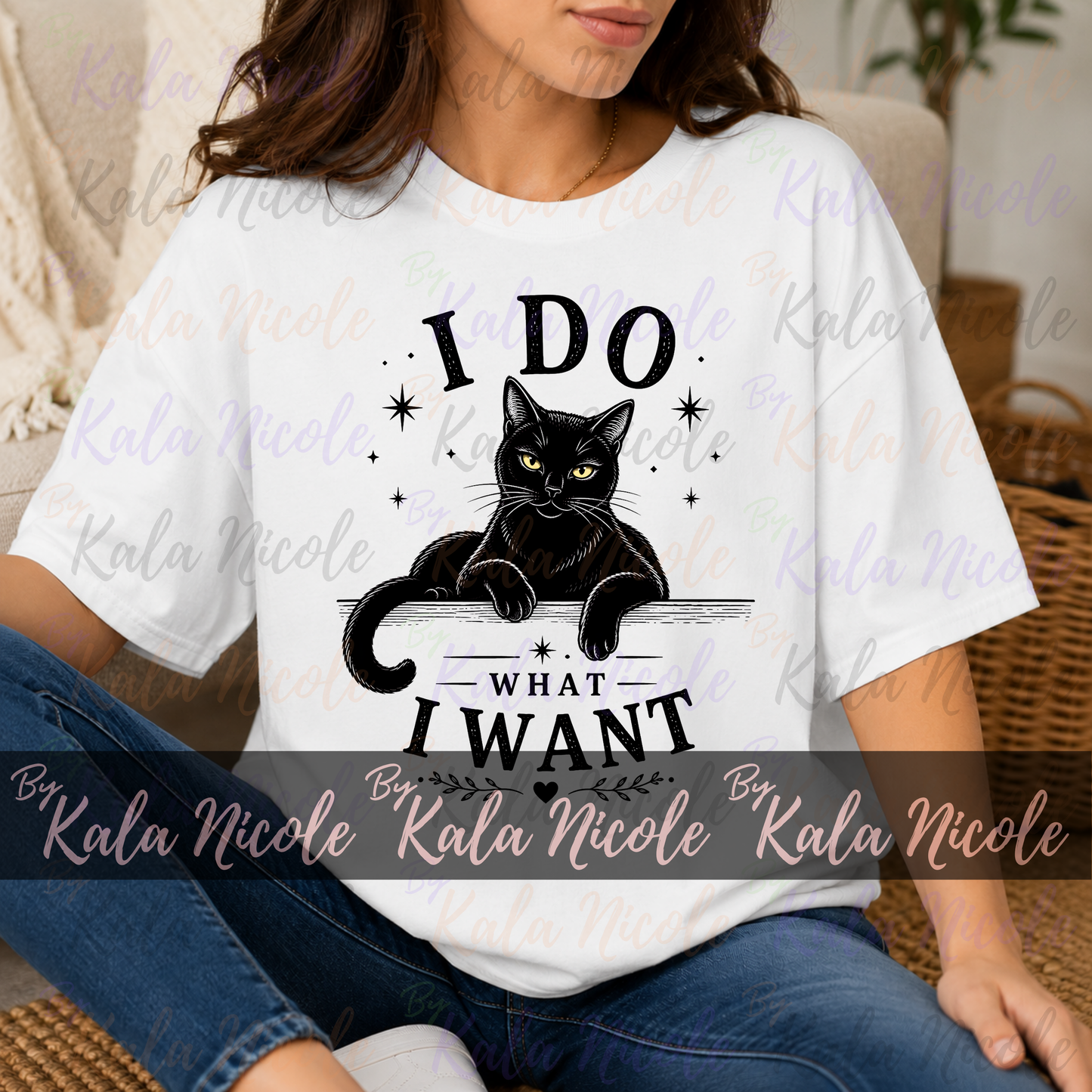 Black Cat I Do 'What I Want' PNG
