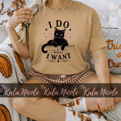 Black Cat I Do 'What I Want' PNG