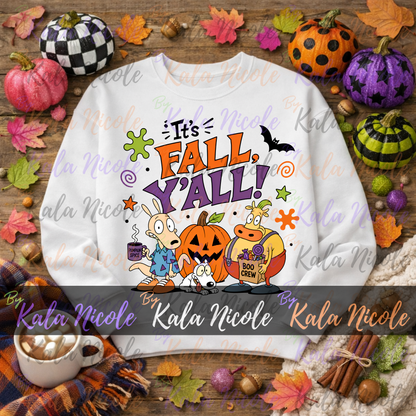 90s Cartoon It's Fall Y'all PNG