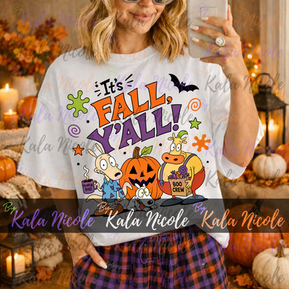 90s Cartoon It's Fall Y'all PNG