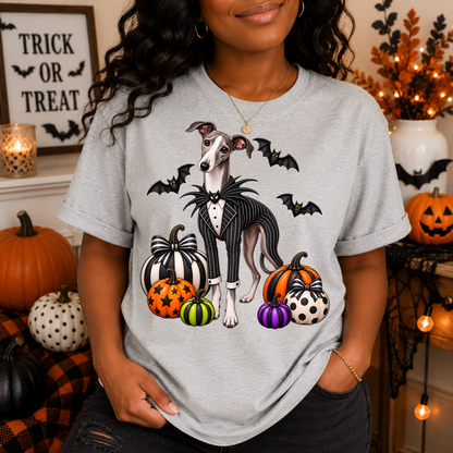 Italian Greyhound Jack Skellington Halloween PNG Version 2