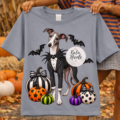 Italian Greyhound Jack Skellington Halloween PNG Version 2