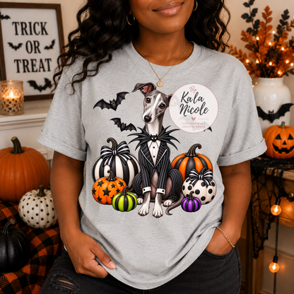 Italian Greyhound Jack Skellington Halloween PNG