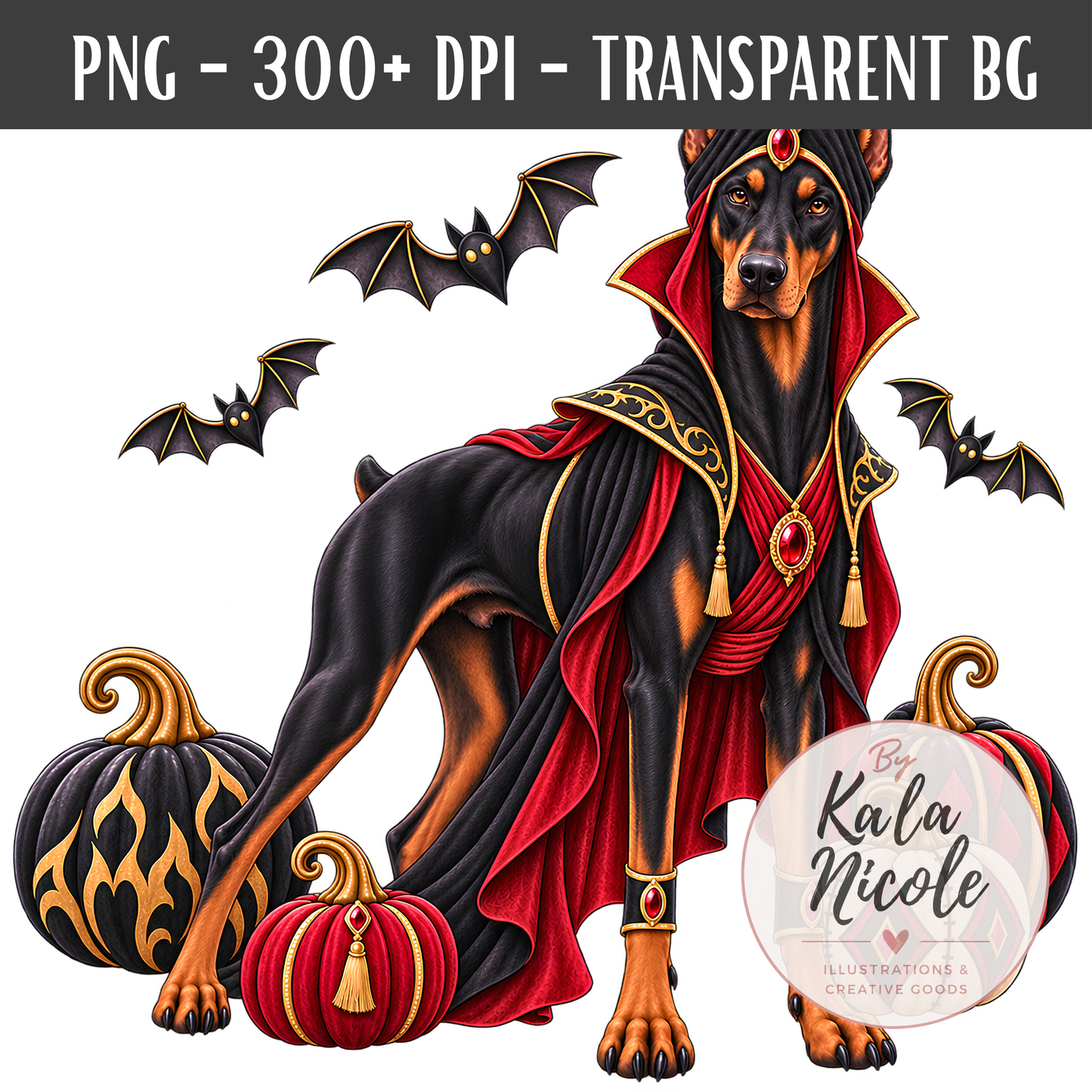 Doberman Jafar Halloween PNG