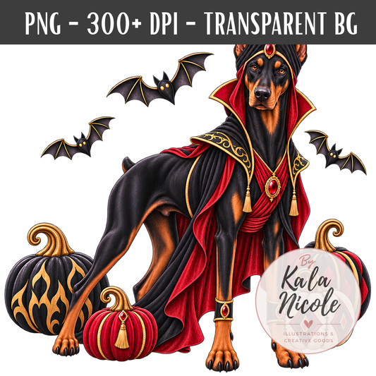 Doberman Jafar Halloween PNG