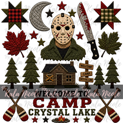 Horror Friday the 13th Quilt PNG | Jason Vorhees