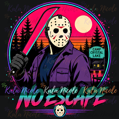 No Escape PNG | Hockey Mask Slasher PNG