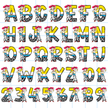 Toy Story Alphabet PNG Bundle | ABC 123