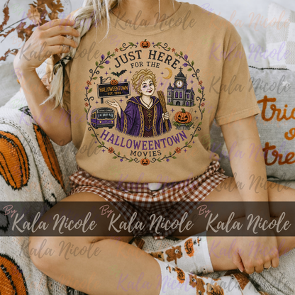 Just Here for the Movies Cross-Stitch PNG | Halloweentown