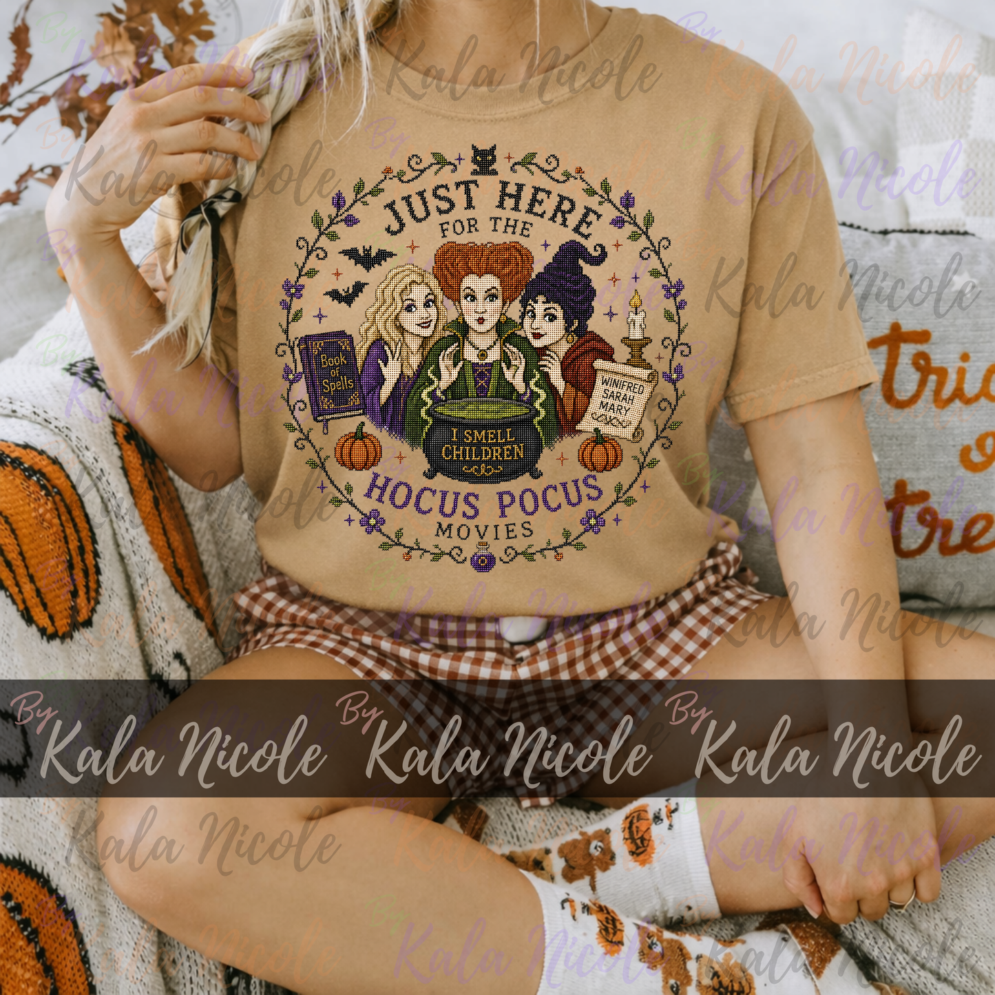 Just Here for the Movies Cross-Stitch PNG | Hocus Pocus