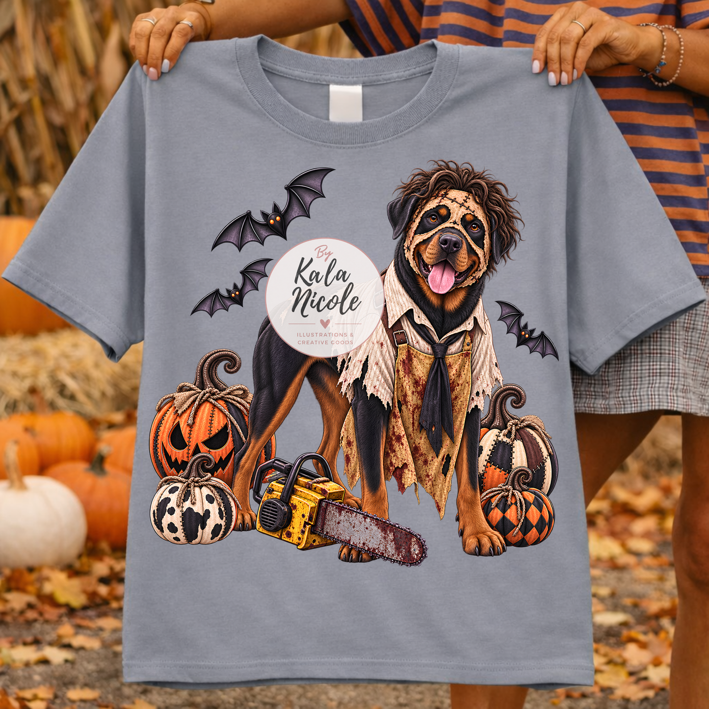 Rottweiler Leatherface Halloween PNG