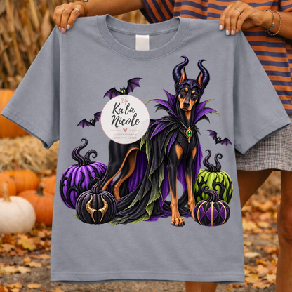 Doberman Maleficent Halloween PNG