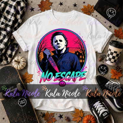 No Escape PNG | White Mask Slasher PNG