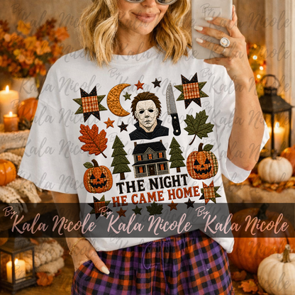 Horror Halloween Quilt PNG | Michael Myers Halloween
