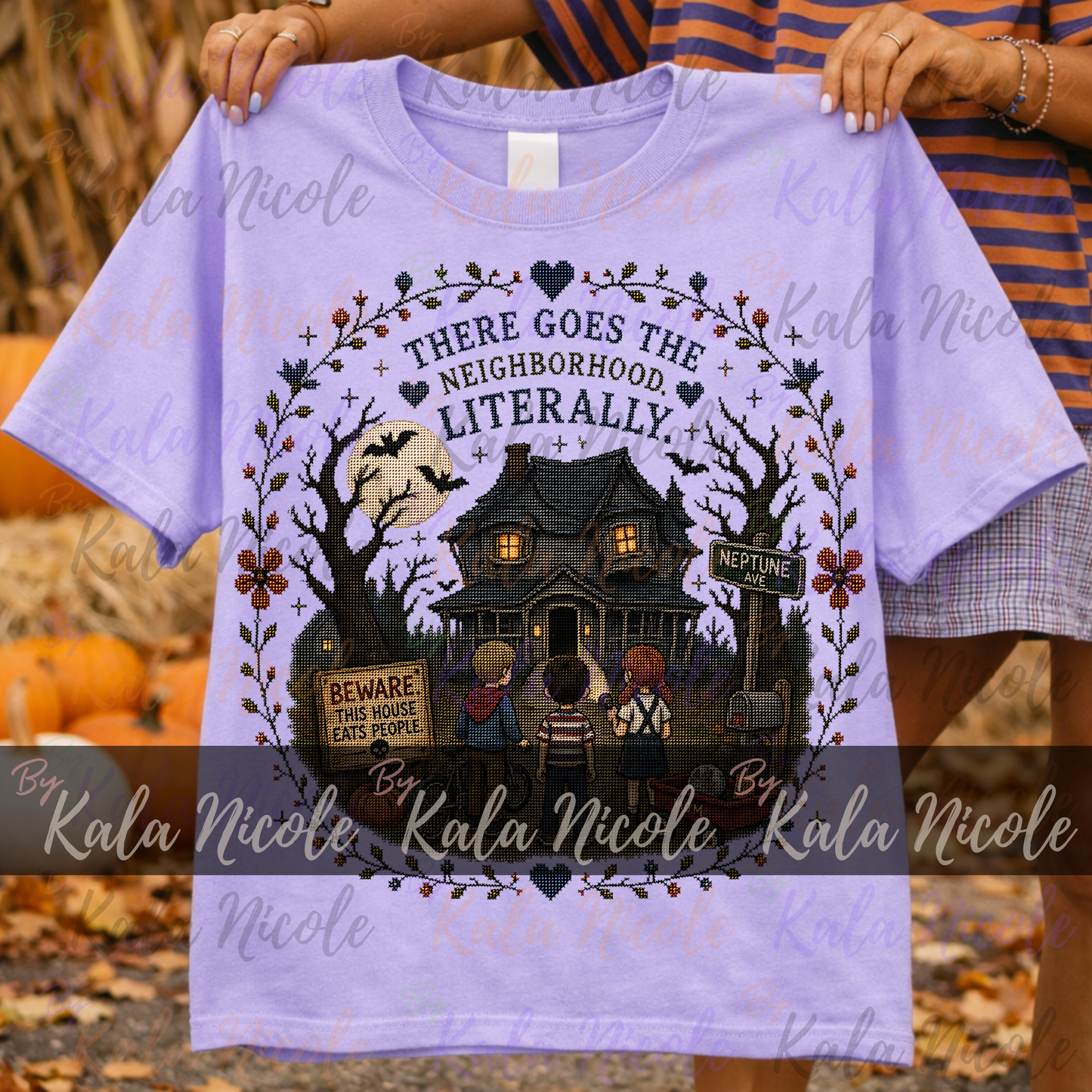 Monster House Cross-Stitch PNG | Fall Autumn