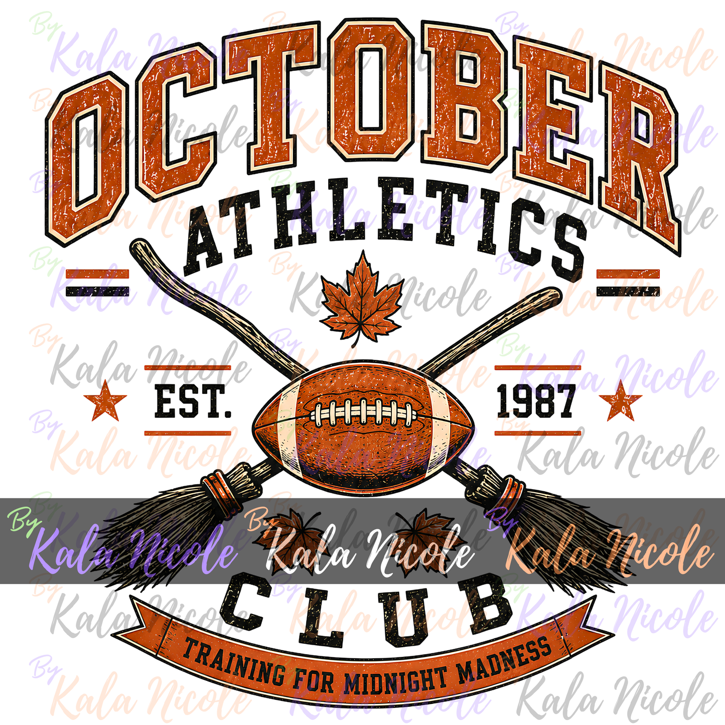 October Athletics PNG | Vintage College PNG