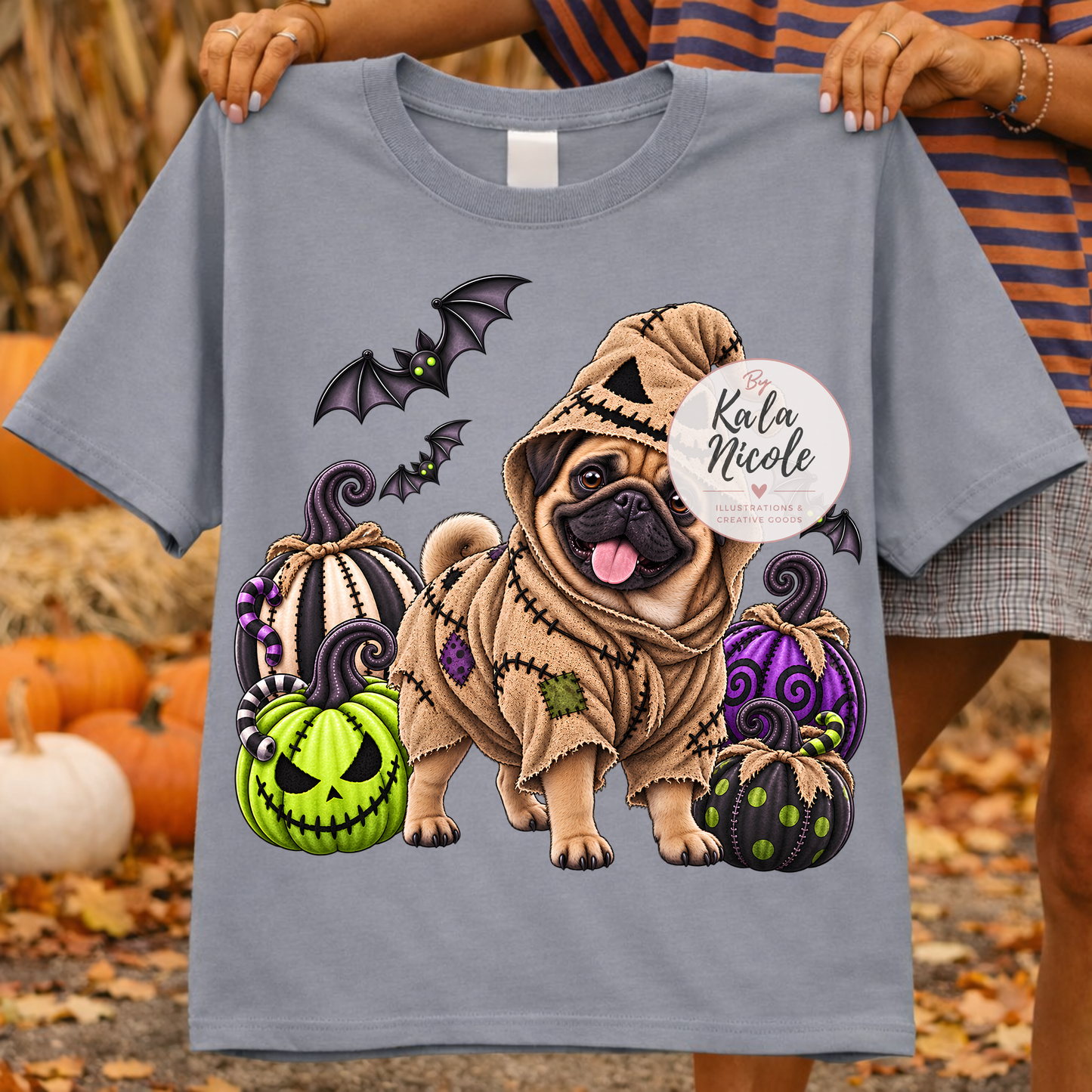 Pug Oogie Boogie Halloween PNG