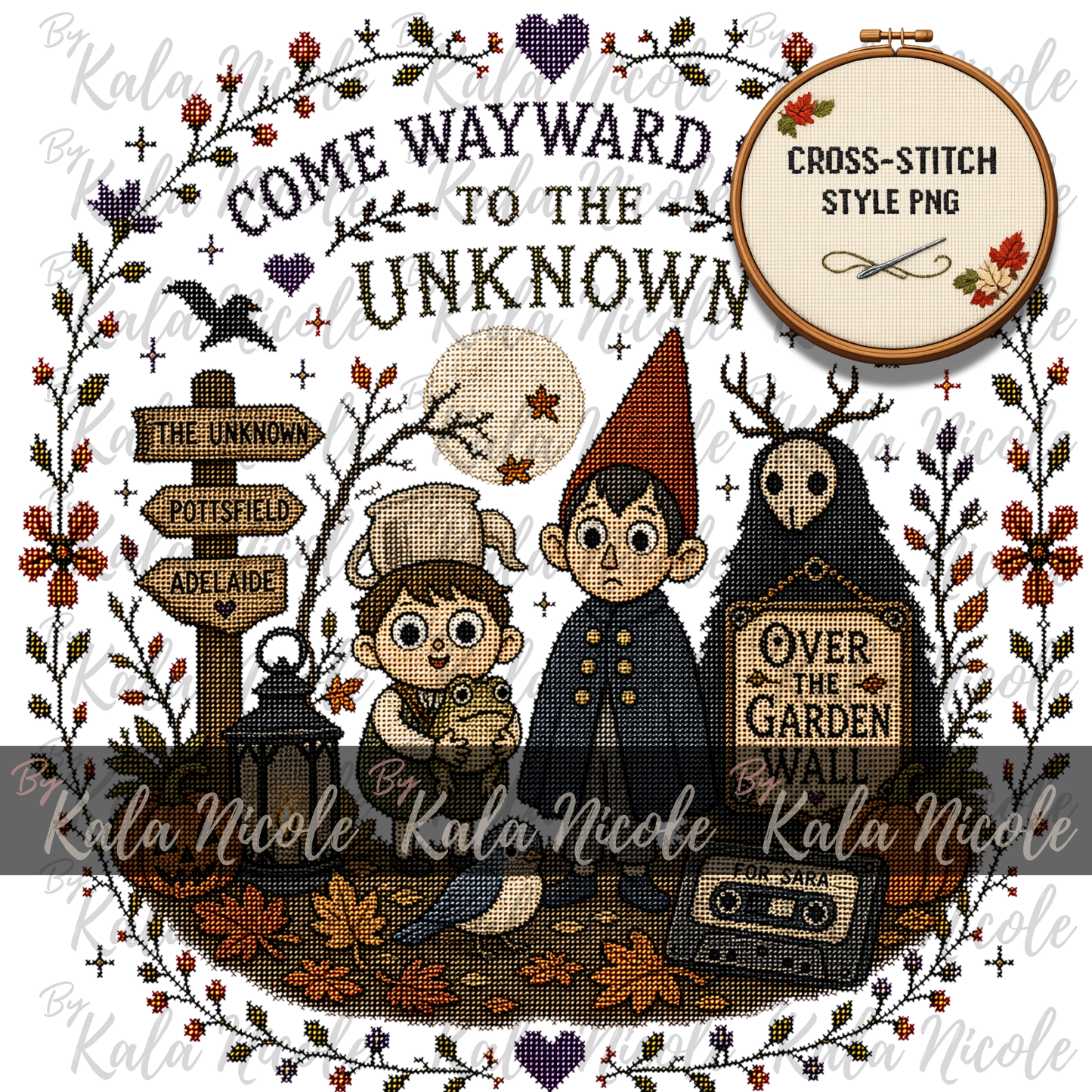 Over the Garden Wall Fall Cross-Stitch PNG | Come Wayward Souls