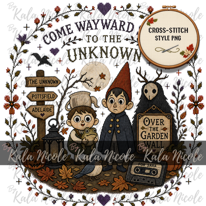 Over the Garden Wall Fall Cross-Stitch PNG | Come Wayward Souls