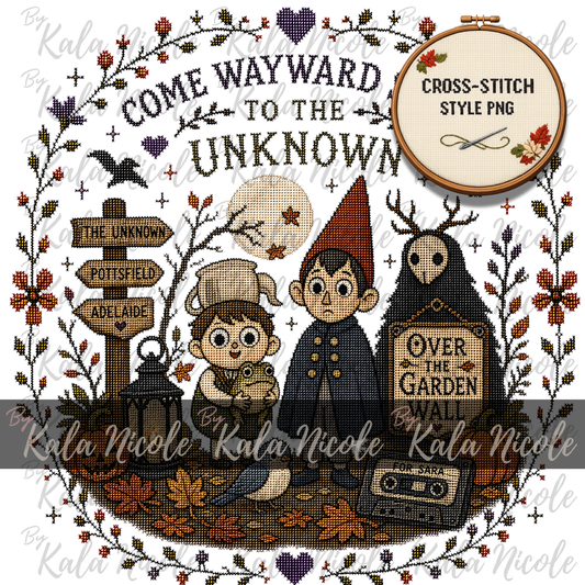 Over the Garden Wall Fall Cross-Stitch PNG | Come Wayward Souls
