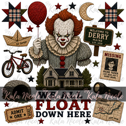 Horror Clown Quilt PNG | Pennywise