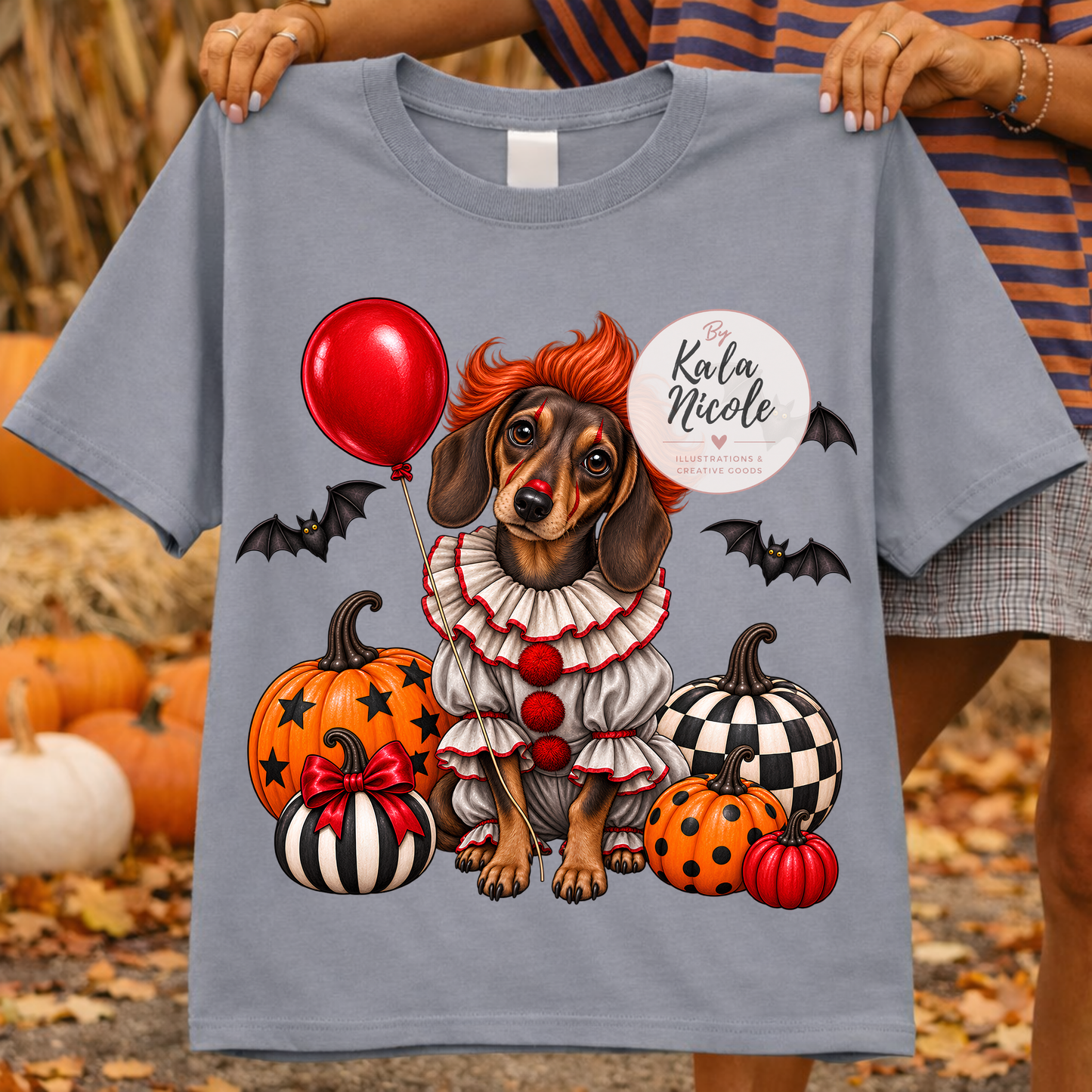 Dachshund Pennywise Halloween PNG