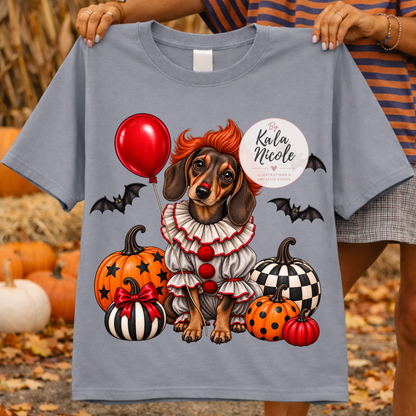 Dachshund Pennywise Halloween PNG