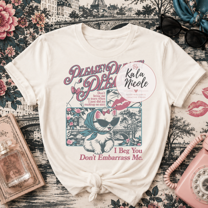 Don't Embarrass Me PNG | Cottagecore Cat Vintage Fan Merch