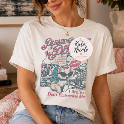 Don't Embarrass Me PNG | Cottagecore Cat Vintage Fan Merch