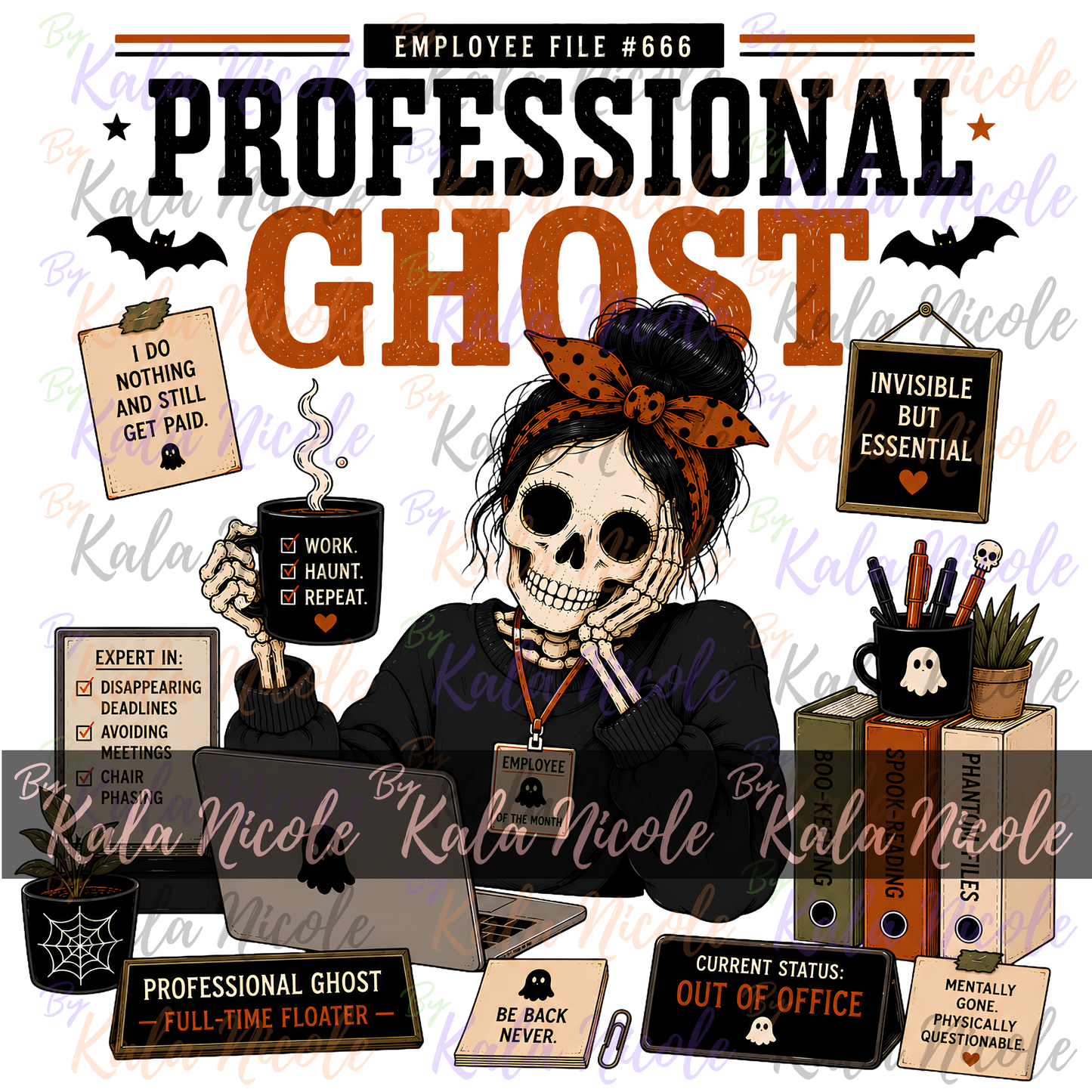 Corporate Humor Halloween PNG | Professional Ghost