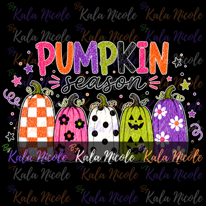 Pumpkin Season Doodle PNG Bundle | Trendy Fall PNG | Halloween Clipart (Digital Download)