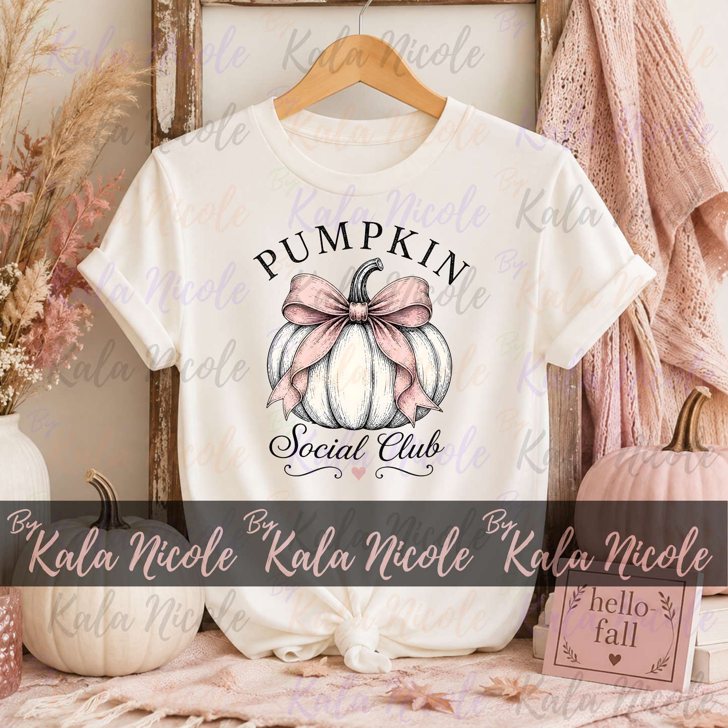 Pumpkin Social Club PNG | Vintage Coquette Pumpkin PNG