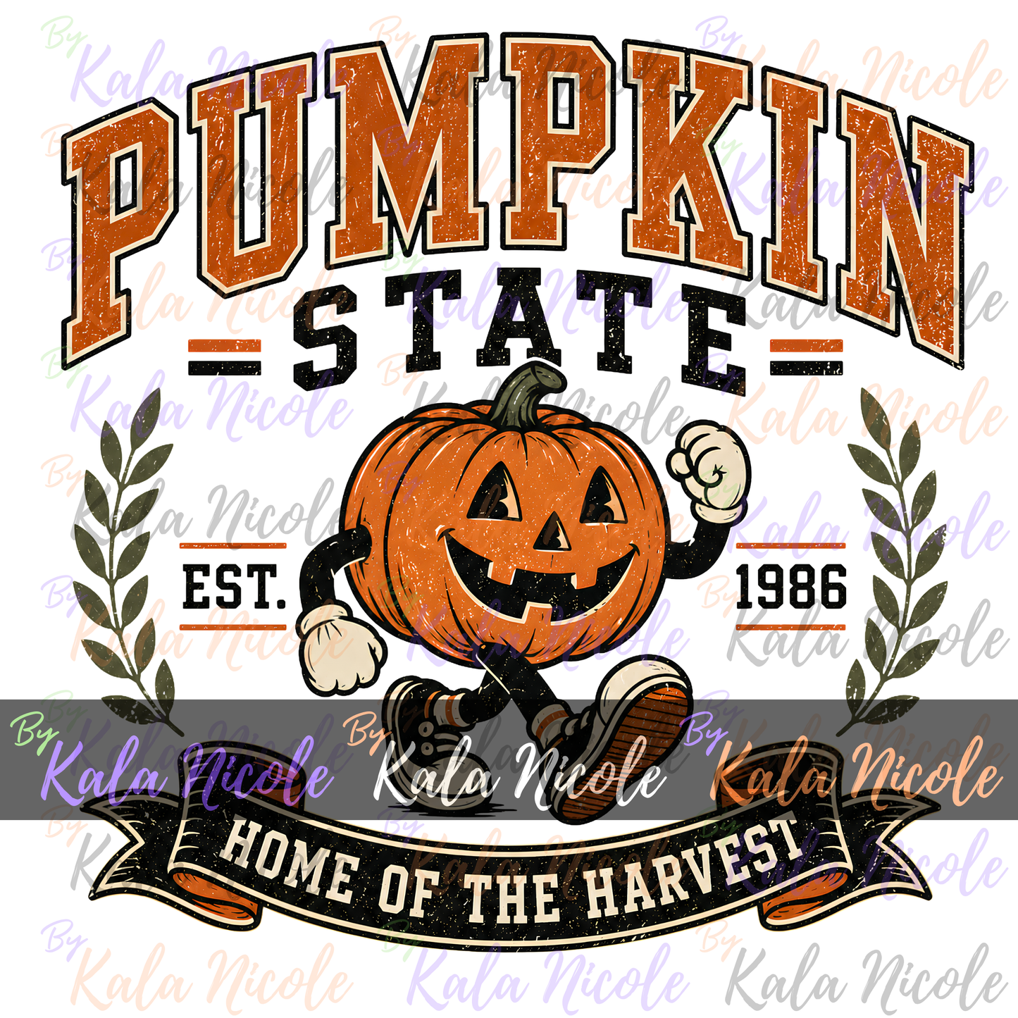 Pumpkin State PNG | Vintage College PNG