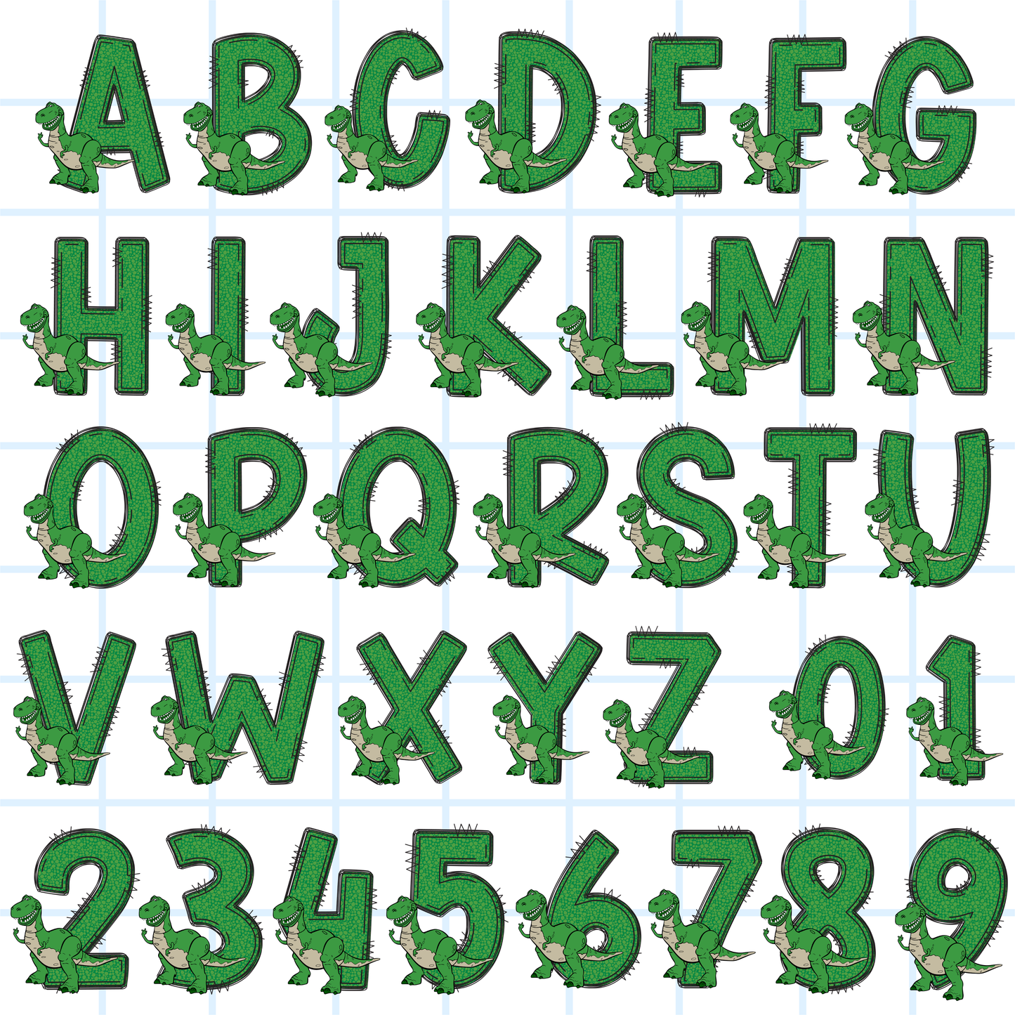 Toy Story Alphabet PNG Bundle | ABC 123