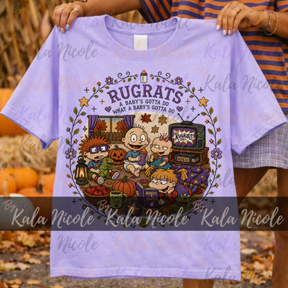 Rugrats Fall Cross-Stitch PNG | A Baby's Gotta Do What a Baby's Gotta Do