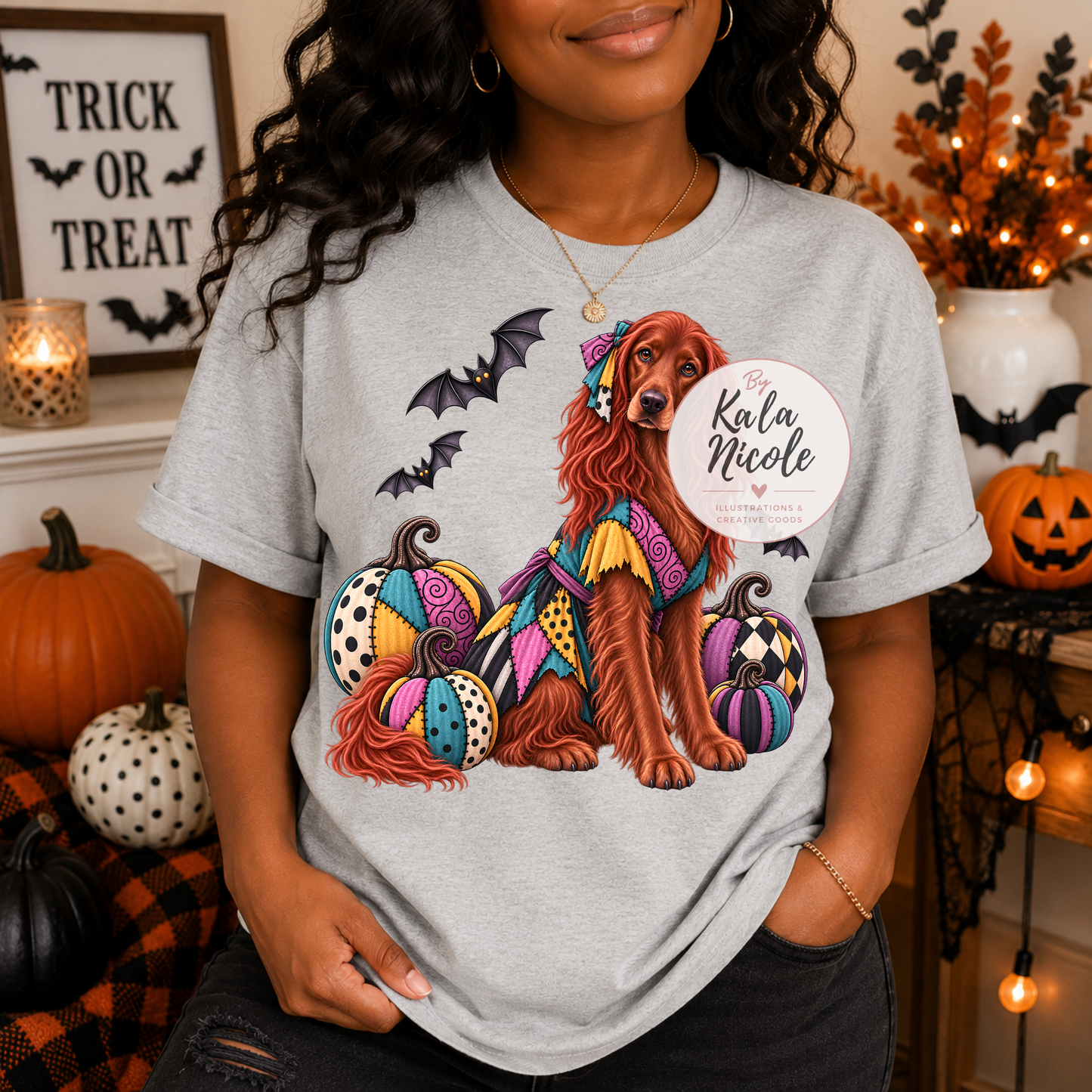 Irish Setter Sally Nightmare Before Christmas Halloween PNG