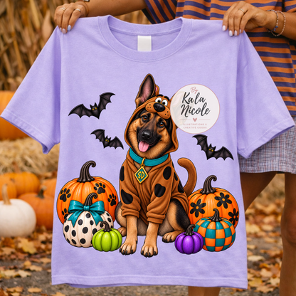 German Shepherd Scooby-Doo Halloween PNG