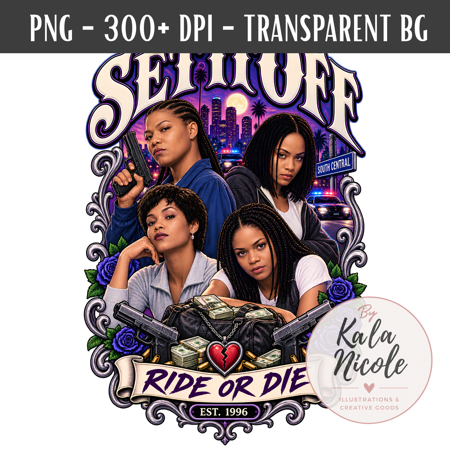 Set It Off 90s Classic PNG Bundle | 3 Design Bundle