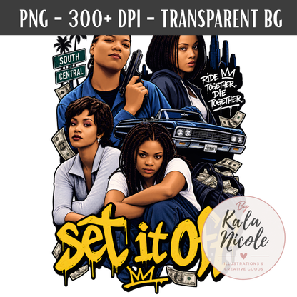 Set It Off 90s Classic PNG Bundle | 3 Design Bundle