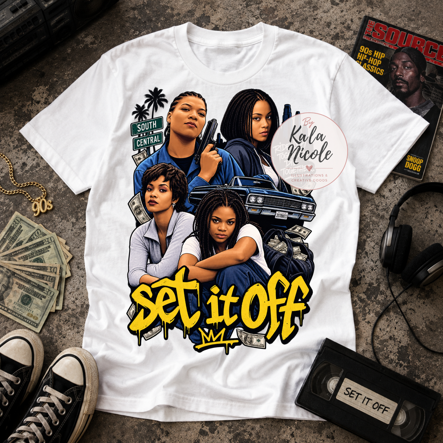 Set It Off 90s Classic PNG Bundle | 3 Design Bundle