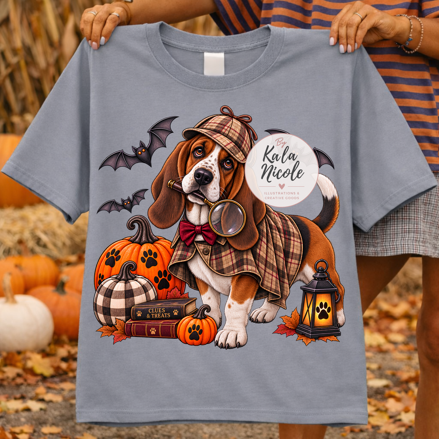 Basset Hound Sherlock Holmes Halloween PNG