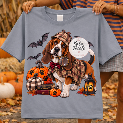 Basset Hound Sherlock Holmes Halloween PNG