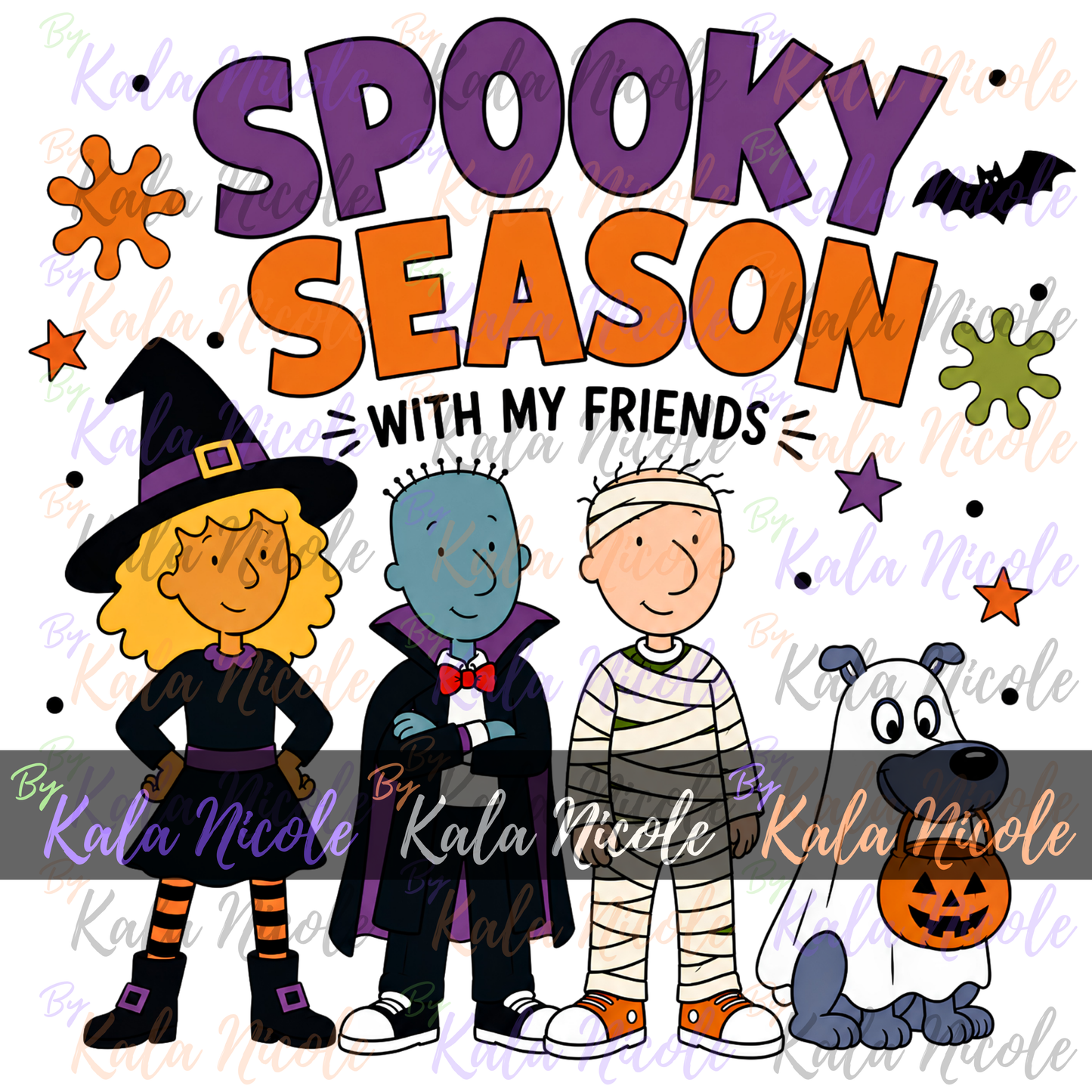 90s Cartoon Spooky Season PNG